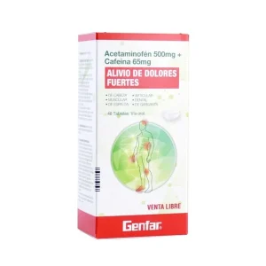 ACETAMINOFÉN 500MG + CAFEÍNA 65MG CX48 TB (GENFAR)
