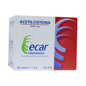 ACETILCISTEÍNA 600MG CX30 SOB X 1.5G (LABORATORIOS ECAR)