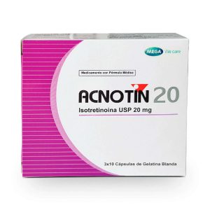 ACNOTIN 20MG CX30 CAP GELATINA BLANDA (ISOTRETINOÍNA) (MEGA WE CARE)