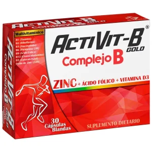 ACTIVIT-B GOLD MULTIVITAMÍNICO CX30 CAP BLANDA (COMPLEJO B + ZINC + ÁCIDO FÓLICO + VITAMINA D3) (VITAFAR)