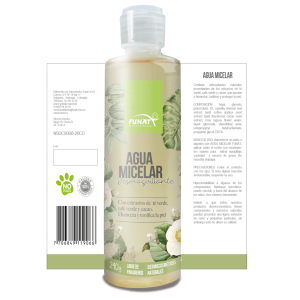 AGUA MICELAR DESMAQUILLANTE (EXTRACTO DE TÉ VERDE, CAFÉ VERDE Y CACAO) FX240 G (FUNAT)