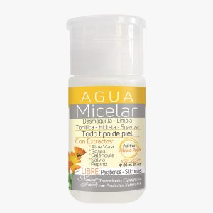 AGUA MICELAR TODO TIPO DE PIEL FX80ML (ALOE VERA + ROSAS + CALÉNDULA + SALVIA + PEPINO) (NATURAL FRESHLY)