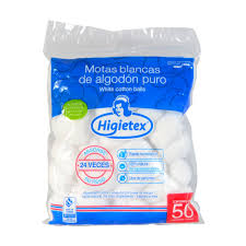 ALGODÓN MOTAS BLANCAS 500 GR (LAB HIGIETEX)