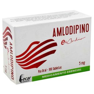 AMLODIPINO 5MG CX100TB(LABORATORIOS ECAR)