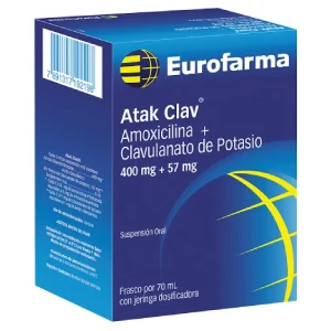 AMOXICILINA 400MG+CLAVULANATO DE POTASIO 57MG POLVO PARA RECONTITUIR SUSP ORAL FX70ML(MOMENTA)