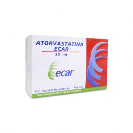 ATORVASTATINA 20MG CX100 TB(LABORATORIOS ECAR)