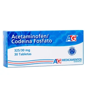 ACETAMINOFÉN 325MG + CODEÍNA FOSFATO 30MG CX30 TAB (1632)
