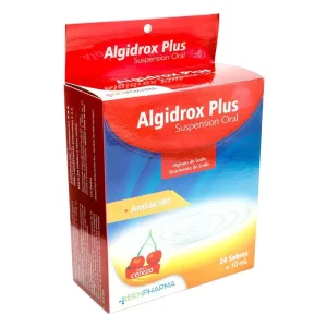 ALGIDROX PLUS SUS CX24SOB X10ML (ALGINATO DE SODIO + BICARBONATO DE SODIO)