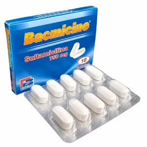 BACMICINE 750MG CX10 TB (SULTAMICILINA)(BIOQUIFAR)