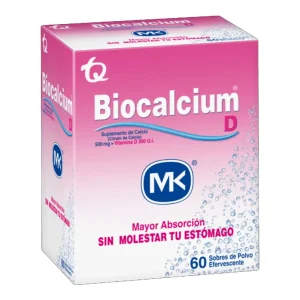 BIOCALCIUM D PRECIO ESPECIAL CX60SOB (CALCIO 500MG+VITAMINA D 200 U.I)(TECNOQUIMICAS)
