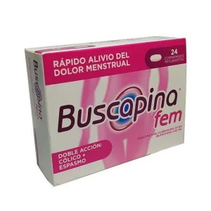 BUSCAPINA FEM 20MG/400MG CX24 COMPRIMIDOS RECUBIERTOS (HIOSCINA N-BUTILBROMURO + IBUPROFENO) (SANOFI CHC)