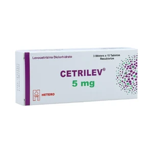 CETRILEV 5MG CX30TB (LEVOCETIRIZINA DICLORHIDRATO) (HETERO)