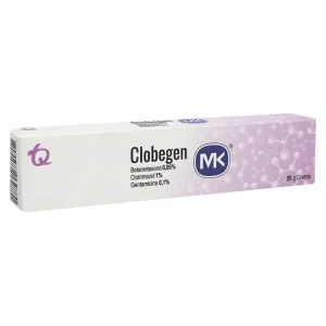 CLOBEGEN CREMA TX20G (BETAMETASONA 0.05%+CLOTRIMAZOL 1%+GENTAMICINA 0.1%)(TECNOQUIMICAS)