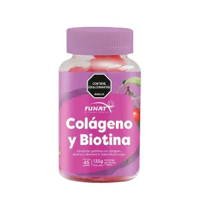 COLAGENO Y BIOTINA GOMITAS SABOR FUTOS ROJOS FX45UND (FUNAT)