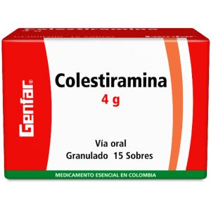 COLESTIRAMINA 4G POLVO CX15 SOB(GENFAR)