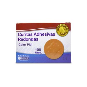 CURITAS ADHESIVAS REDONDAS PIEL CX 100 UND (BEGUT)