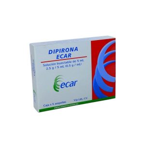 DIPIRONA 2.5G/5ML CX 5 AMP(LABORATORIOS ECAR)