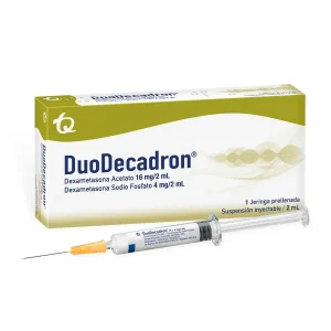DUO- DECADRON 16+4MG/2ML CX1JERINGA(DEXAMETASONA ACETATO+DEXAMETASONA SODIO FOSFATO)(TECNOQUIMICAS)