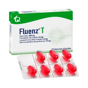 FLUENZ T 400/15/10/2.5MG CX7 CP (IBUPR+DEXTR+FENIL+LEVOC)(TECNOQUIMICAS)