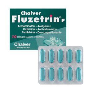 FLUZETRIN F CX10 CAP BLANDAS(ACETAMINOFEN+CETIRIZINA+FENILEFRINA)(CHALVER)