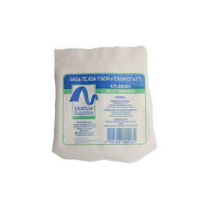 GASA TEJIDA 7.5X7.5CM (3"X3") SBX5UND(MEDICAL SUPPLIES)