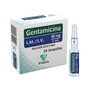 GENTAMICINA 40MG/1ML CX 1AMP (VITALIS)