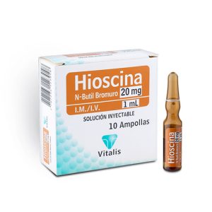 HIOSCINA BUTIL BROMURO 20MG/1ML CX10 AMP (VITALIS)