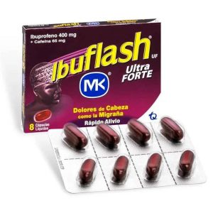 IBUFLASH ULTRA FORTE CX8CAP (IBUPROFENO+CAFEINA)(TECNOQUIMICAS)