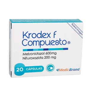 KRODEX F COMPUESTO CX20 CAP (METRONIDAZOL 600MG+ NIFUROXAZIDA 200MG)(MEDIBRAND)