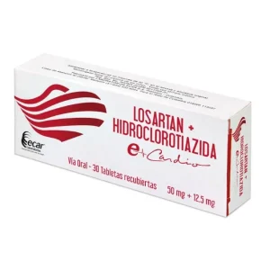 LOSARTAN+HIDROCLOROTIAZIDA 50/12.5MG CX30 TB(LABORATORIOS ECAR)