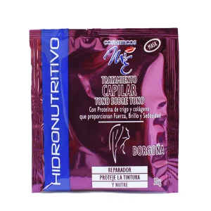 MASCARILLA CABELLOS BORGOÑA SACHET X 30ML(INDUSTRIAS BISONTE S.A)
