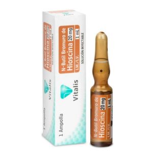N-BUTIL BROMURO DE HIOSCINA 20MG/1ML CX 1 AMP (VITALIS)