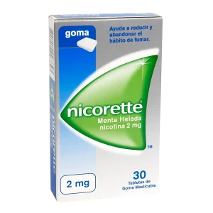 NICORETTE MENTA HELADA (NICOTINA 2MG) CX30 TB DE GOMA MASTICABLE(JOHNSON & JOHNSON)
