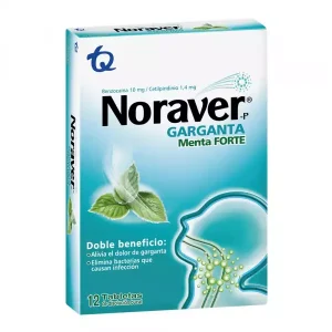 NORAVER GARGANTA MENTA FORTE CX12 TB(TECNOQUIMICAS)