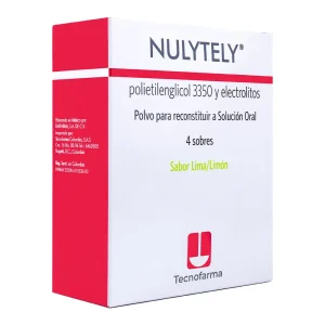 NULYTELY LIMA/LIMON CX4SOB (POLIETILENGLICOL 3350 + ELECTROLITOS)(TECNOFARMA)
