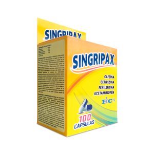 SINGRIPAX CX100CAP (ACETAMINOFEN+FENILEFRINA+CETIRIZINA+CAFEINA)