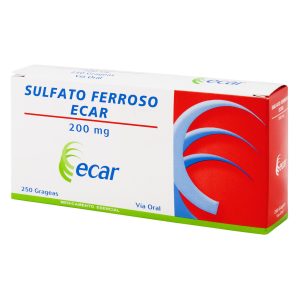 SULFATO FERROSO 200MG CX250 GRAG(LABORATORIOS ECAR)