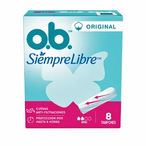 TAMPONES OB ORIGINAL SIEMPRE LIBRE MINI CX 8 UND(JOHNSON & JOHNSON)