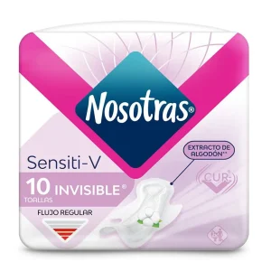 TOALLA HIGIENICA NOSOTRAS INVISIBLE SENSITI-V PQX 10 UND(PRODUCTOS FAMILIA)