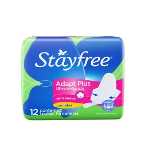 TOALLA STAYFREE ADAPT PLUS ULTRA DELGADA PQX12 UND(JOHNSON & JOHNSON)