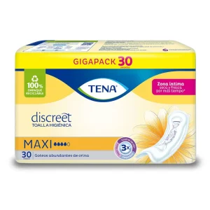 TOALLA TENA DISCREET MAXI PQX30UND(PRODUCTOS FAMILIA)