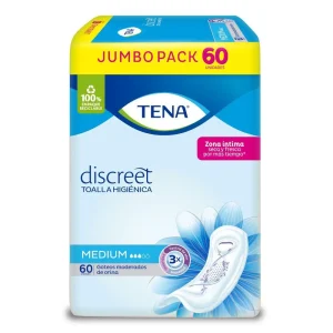 TOALLA TENA DISCREET MEDIUM PQX60 UND(PRODUCTOS FAMILIA)