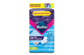 TOALLAS NOSOTRAS EXTRA PROTECCION TELA DIA Y NOCHE PQX24 UNDS(PRODUCTOS FAMILIA)