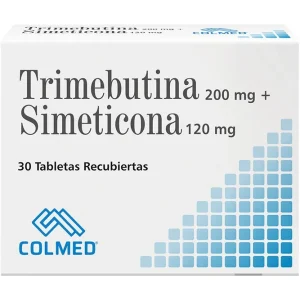 TRIMEBUTINA 200MG + SIMETICONA 120MG CX 30 TABLETAS RECUBIERTAS (COLMED)