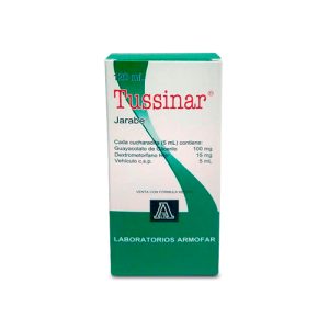 TUSSINAR JBE FX120 ML (GUAYACOLATO 100MG+DEXTROMETORFANO 15MG)(ARMOFAR)