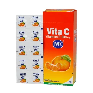 VITA C MK 500MG MANDARINA CX100TAB MASTICABLES (VITAMINA C)(TECNOQUIMICAS)