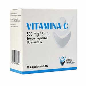 VITAMINA C 500M/5ML CX10 AMP