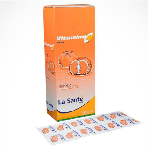 VITAMINA C 500MG MANDARINA CX100TB (LA SANTE)