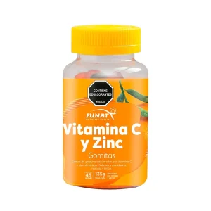 VITAMINA C Y ZINC GOMITAS SIN AZUCAR SABOR SURTIDO FX 45UND (FUNAT)