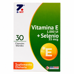VITAMINA E 1000UI+SELENIO 35MCG ZVIT CX30CAP BLANDAS(ROCIPHAR)